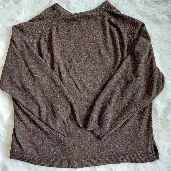 Tommy Bahama Women's Brown Merino Wool and Silk Blend Sweater Size: XL - Picture 3 of 7